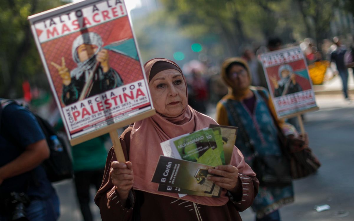 Manifestantes pro Palestina exigen que México condene el “genocidio” de Israel