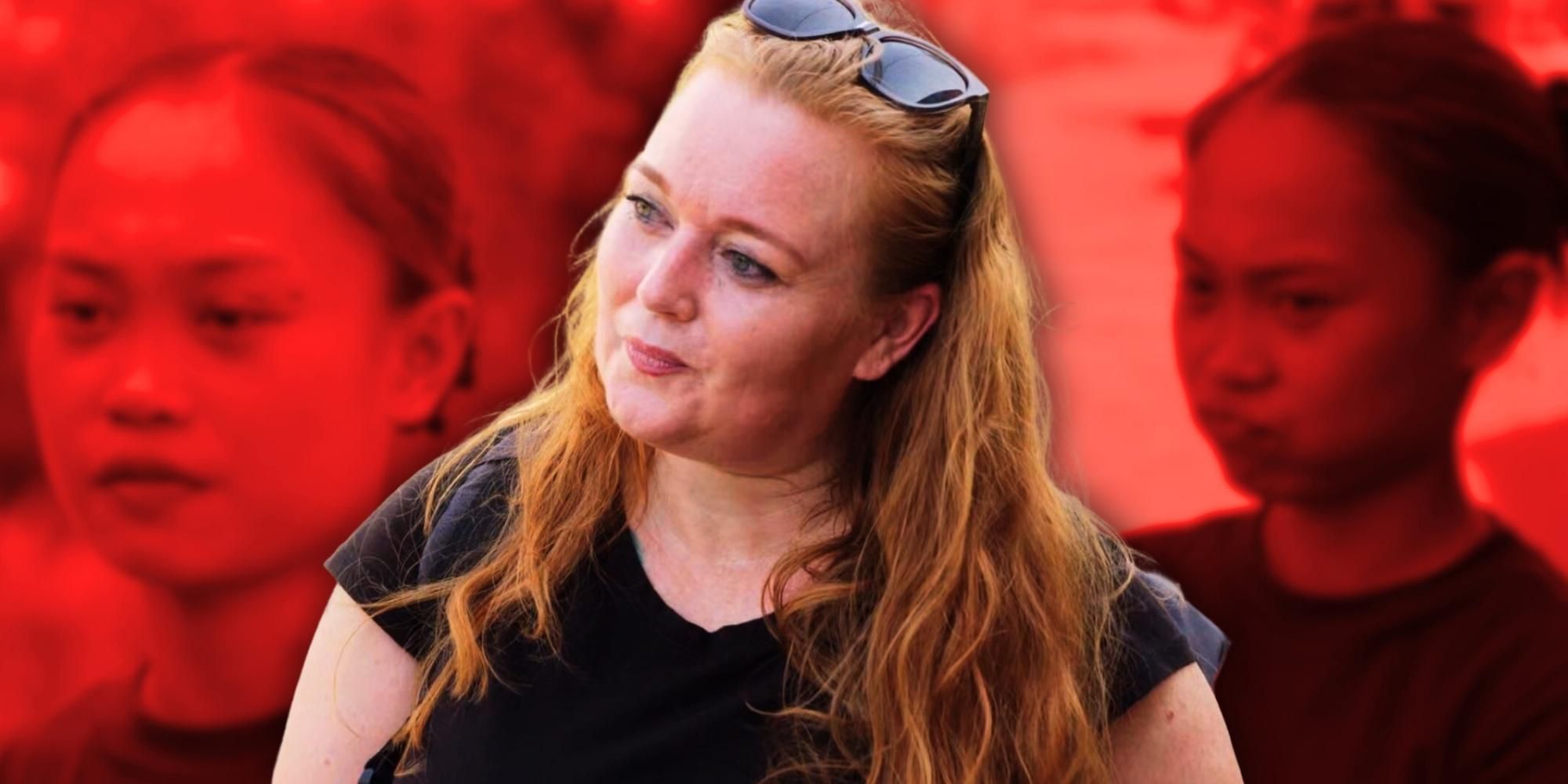 Montaje de Mary Demasu-ay, prometida de 90 días, y Angela, la madre de Brandan DeNuccio