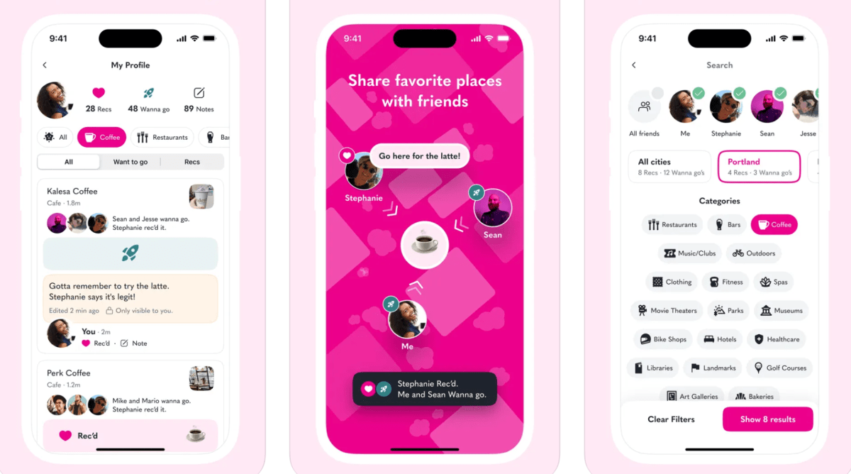 Recs es una ‘billetera’ social para guardar y compartir tus lugares favoritos