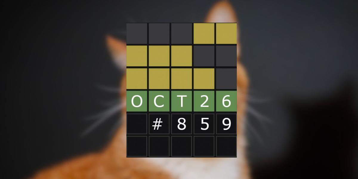 Respuestas y sugerencias de Wordle de hoy para el 26 de octubre de 2023 (rompecabezas n.° 859)