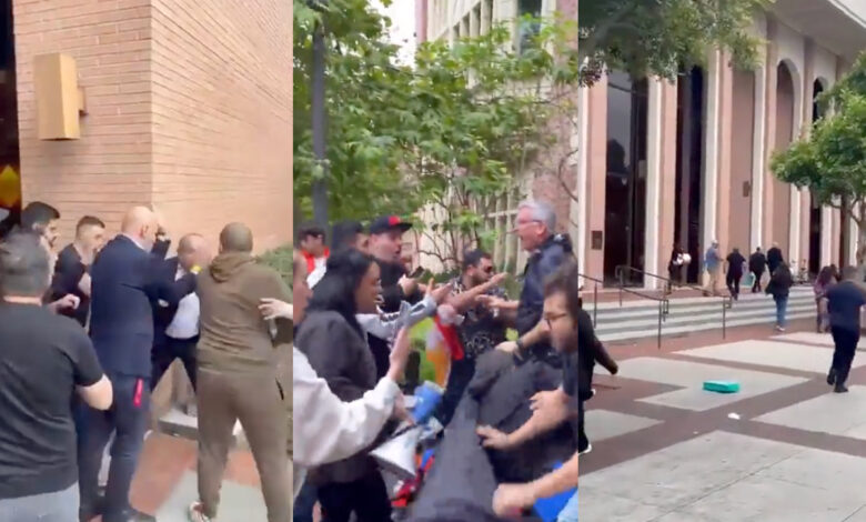 Video | Embajador turco en EU sufre ataque de grupo armenio radical