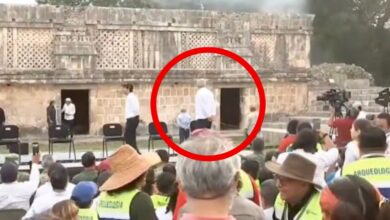 Videos | Cortocircuito se registra durante evento de AMLO en zona arqueológica de Uxmal