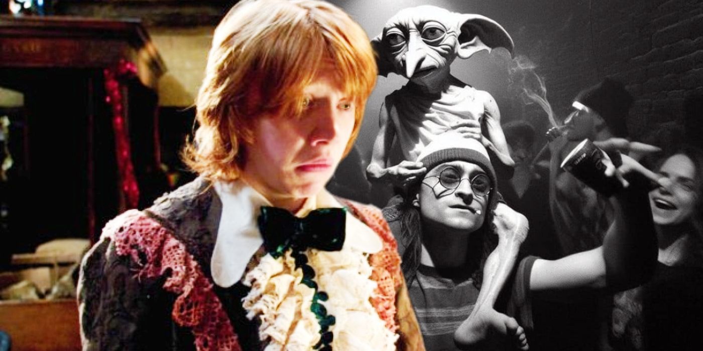 Voldemort hace de DJ en el gran Hogwarts delirando en el arte de Harry Potter