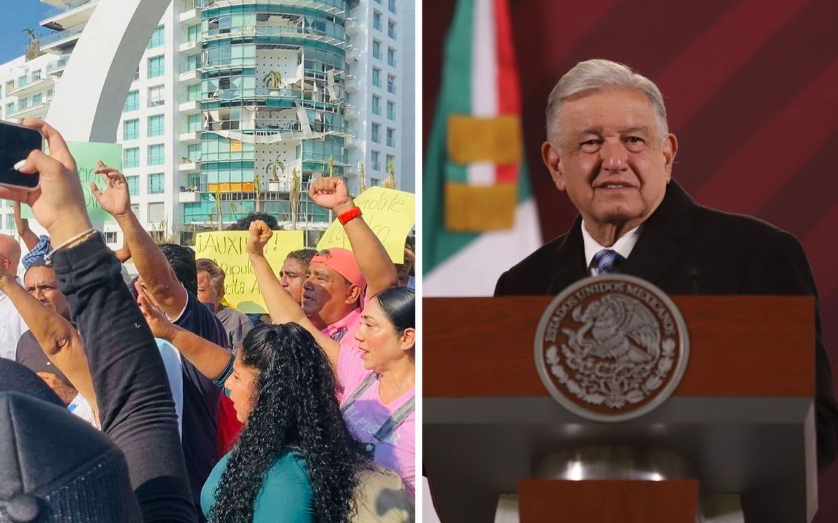 AMLO califica de 'politiquería y oportunismo' caravana que exige reconstrucción en Acapulco