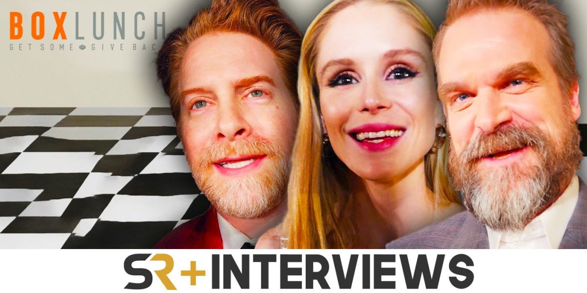 Alfombra roja de la gala navideña del almuerzo de Tales From The Box: David Harbour, Erin Moriarty, Seth Green y más