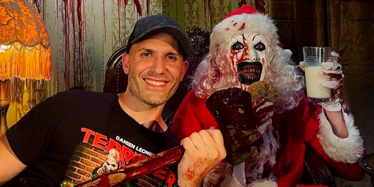 Arte El payaso canaliza a Papá Noel en la imagen de BTS de Terrifier 3