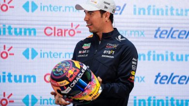 'Checo' subasta su casco del GP de México y dona las ganancias para damnificados en Guerrero