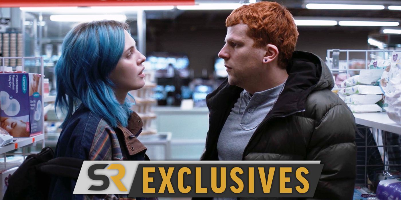 El clip de Manodrome muestra a Jesse Eisenberg comprando artículos para bebés [EXCLUSIVE]