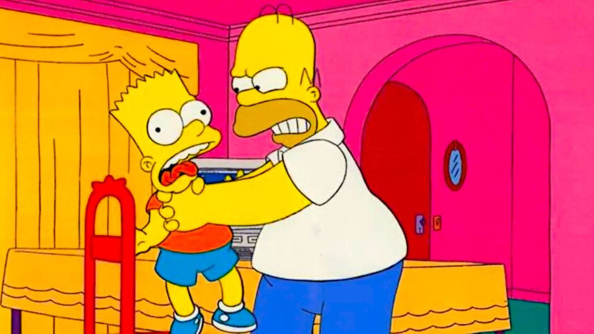 El dibujo de Los Simpson de 35 años de Homero estrangulando a Bart compartido por el director (y promete más)