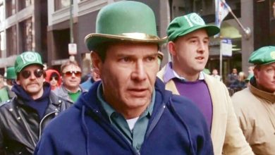 El director fugitivo reflexiona sobre la persecución improvisada del desfile del día de San Patricio de Harrison Ford
