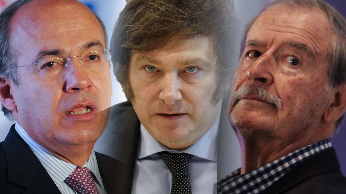Fox, Calderón y otros siete expresidentes firman pronunciamiento a favor de Javier Milei