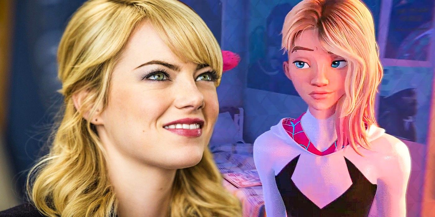 Gwen Stacy de Emma Stone luce fantástica en Spider-Man: A través del arte estilo Spider-Verse