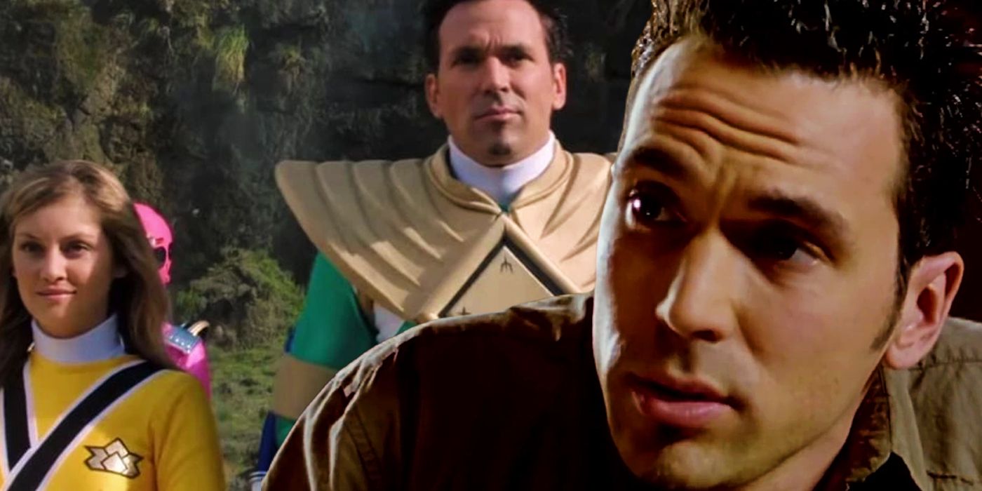 Una imagen personalizada con Samurai Yellow y Mighty Morphin Green combinados con Tommy Oliver en Dino Thunder.