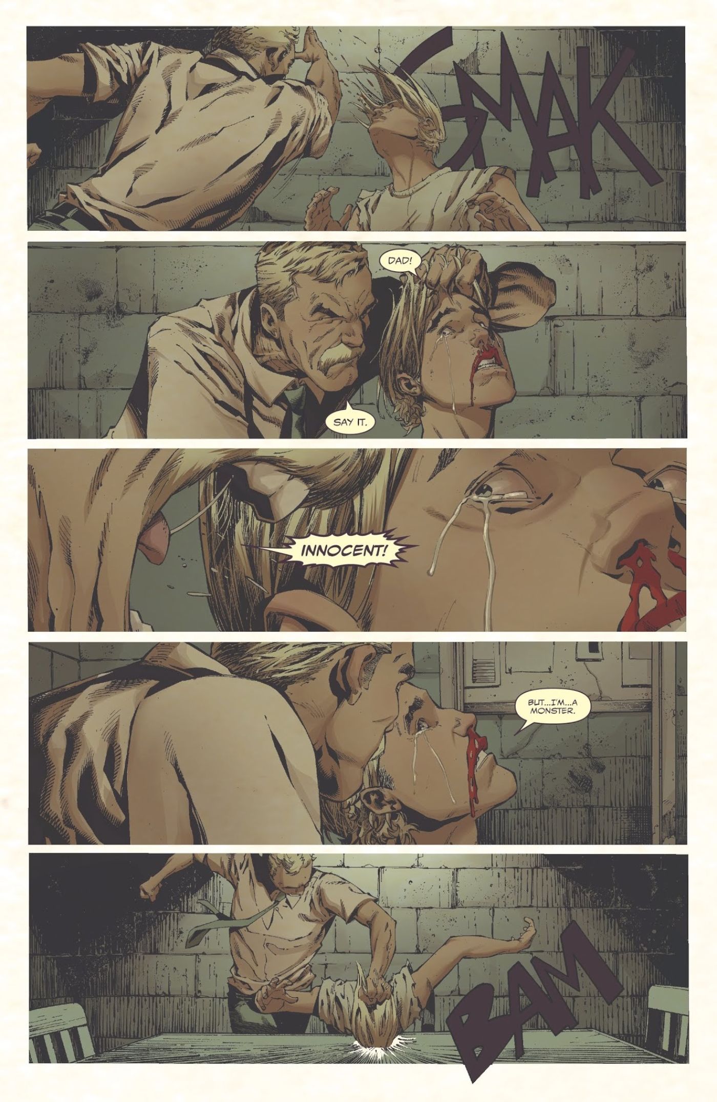 El padre de Eddie lo golpea hasta dejarlo sin sentido