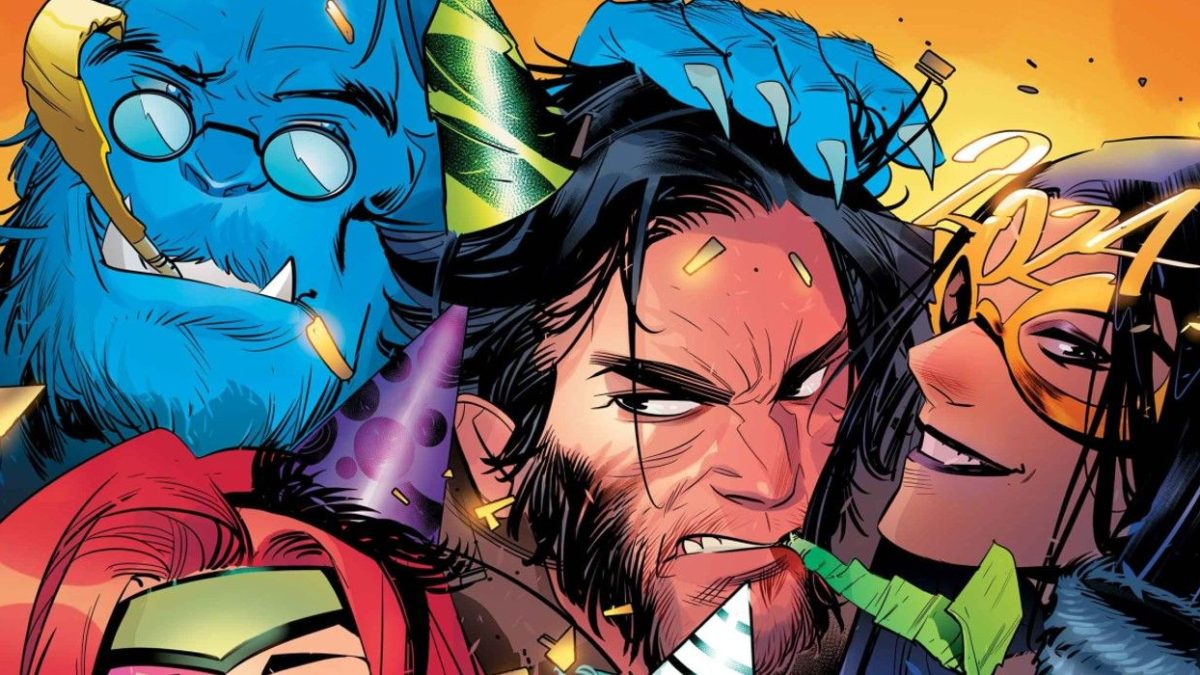 Los héroes de X-Men y los Vengadores festejan y cierran los labios en el arte de Nochevieja de 2024