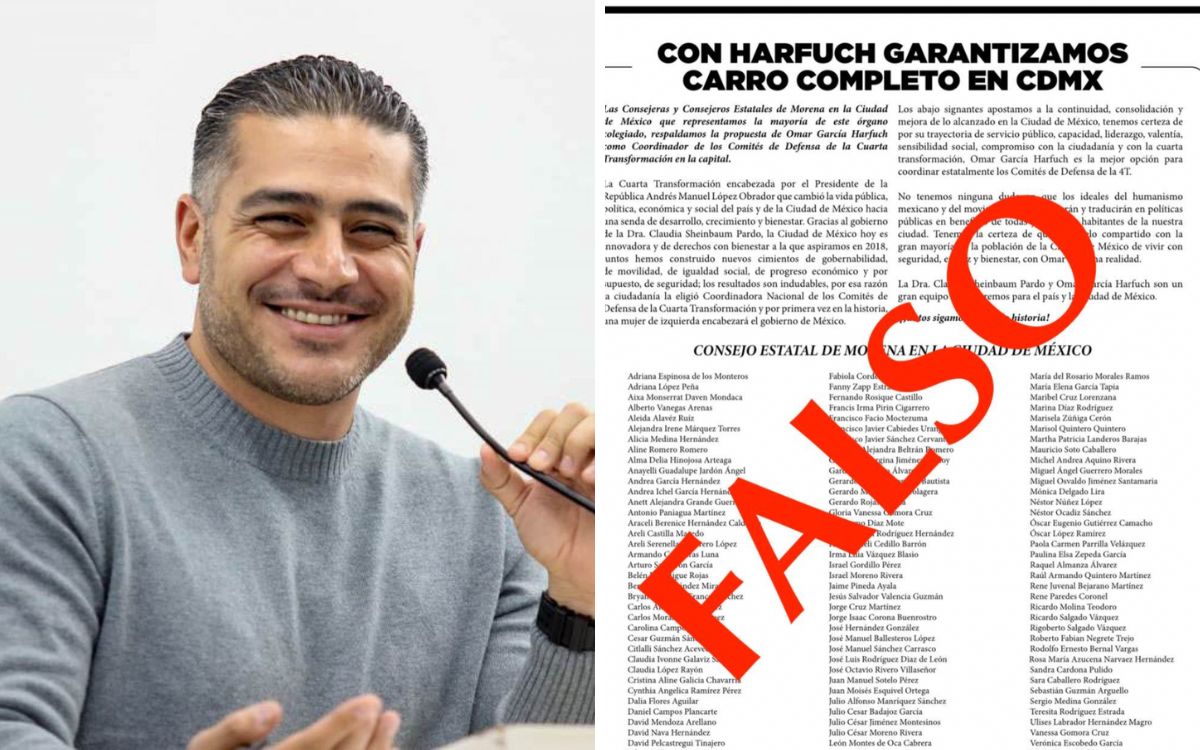 Morenistas se deslindan de desplegado a favor de Harfuch