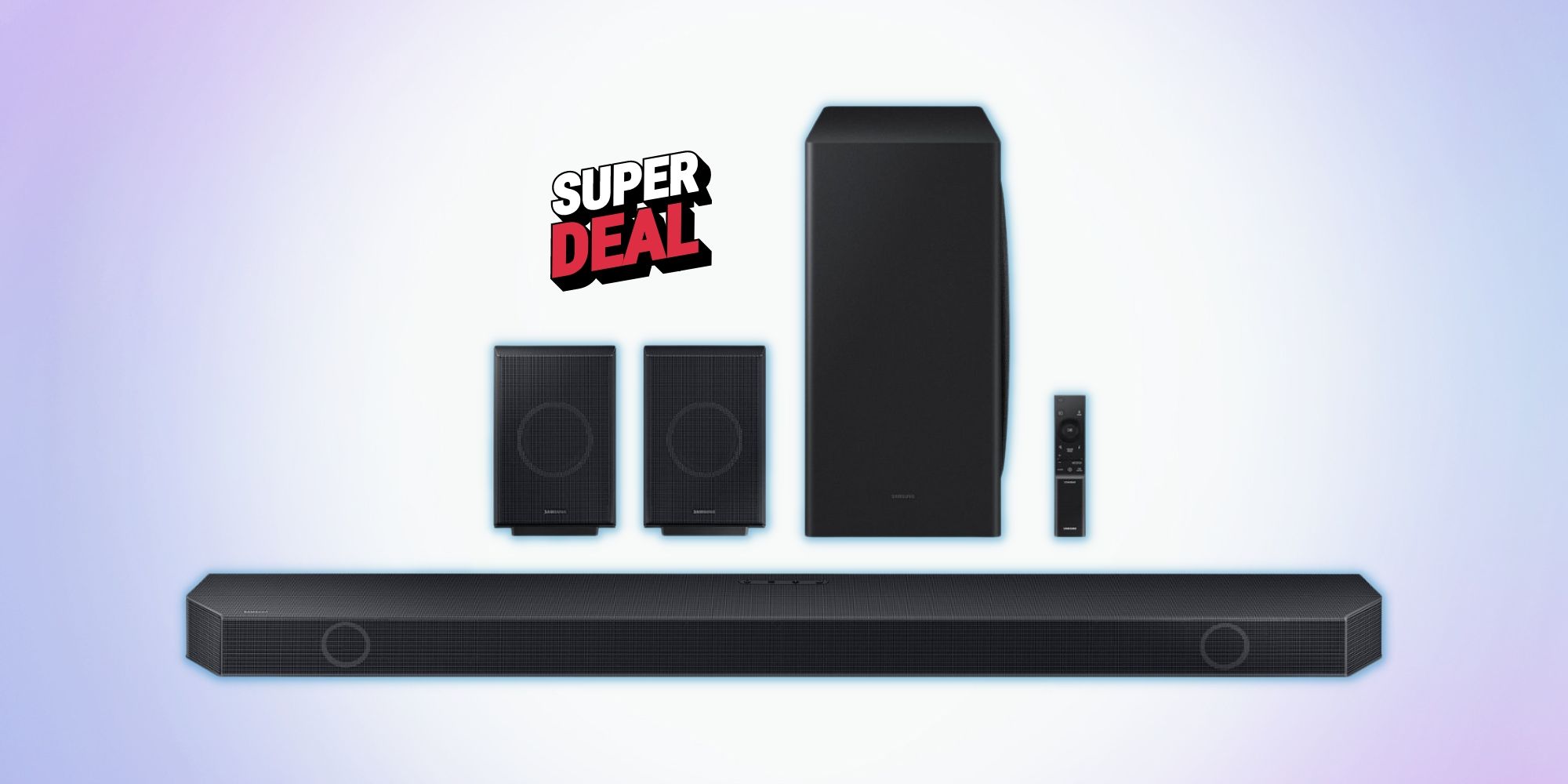 Oferta increíble que reduce $ 400 de descuento en la barra de sonido con parlantes de la serie Q de Samsung