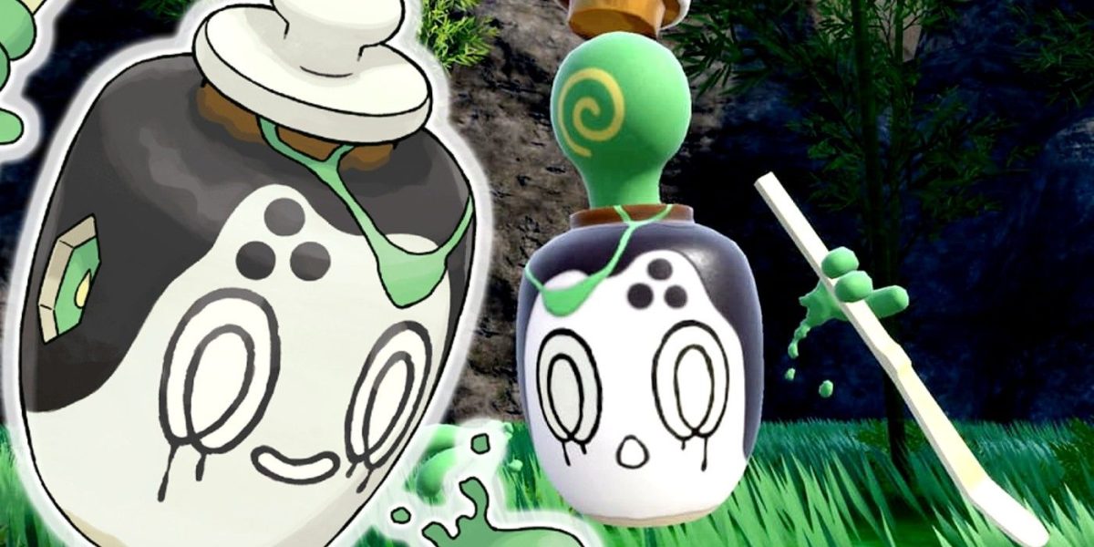 Pokémon: la diferencia entre la forma falsificada y la obra maestra Poltchageist en máscara verde azulado