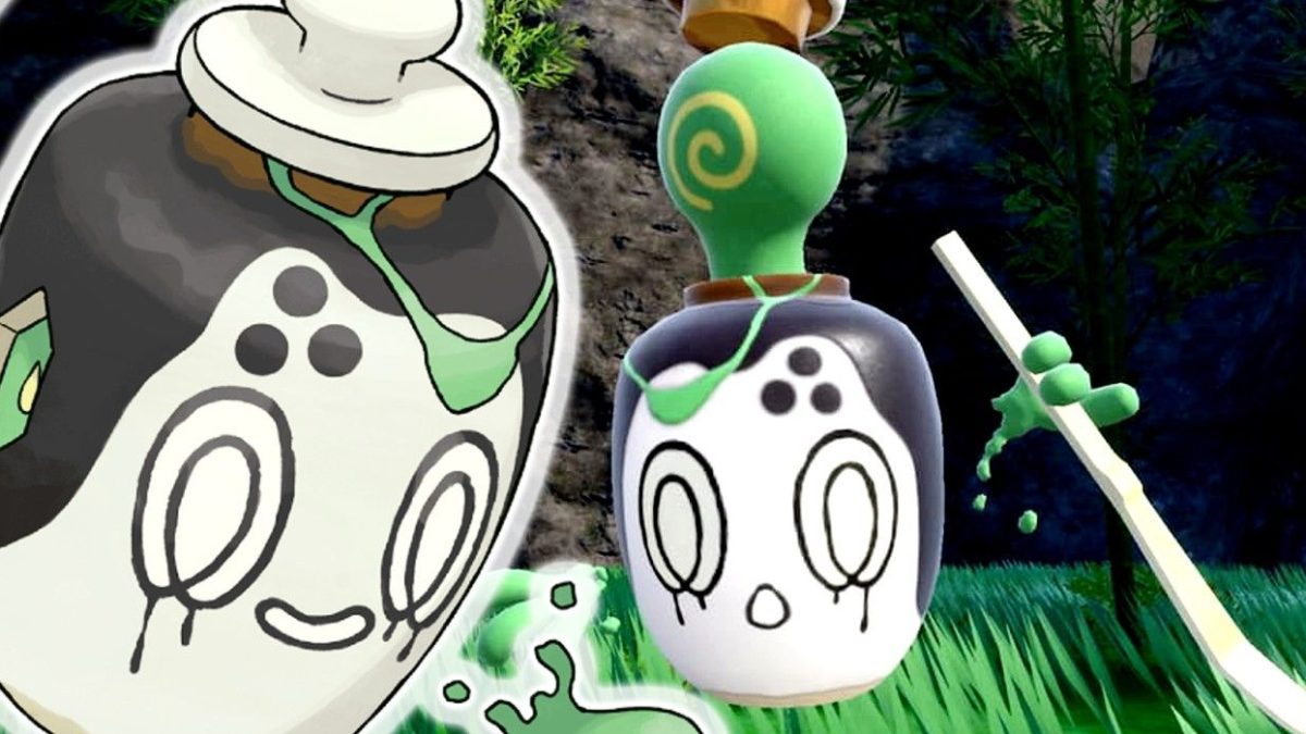 Pokémon: la diferencia entre la forma falsificada y la obra maestra Poltchageist en máscara verde azulado