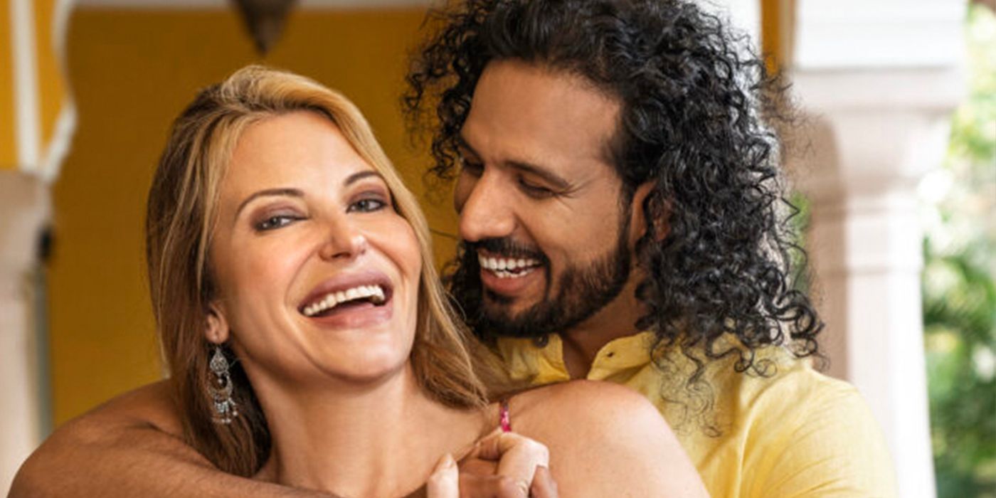 Rishi Singh y Jen Boecher de Prometido de 90 días sonriendo afuera