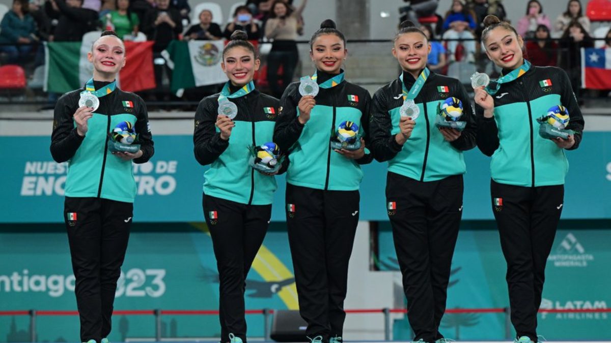 Santiago 2023: Ganan mexicanas en gimnasia rítmica plata y boleto olímpico
