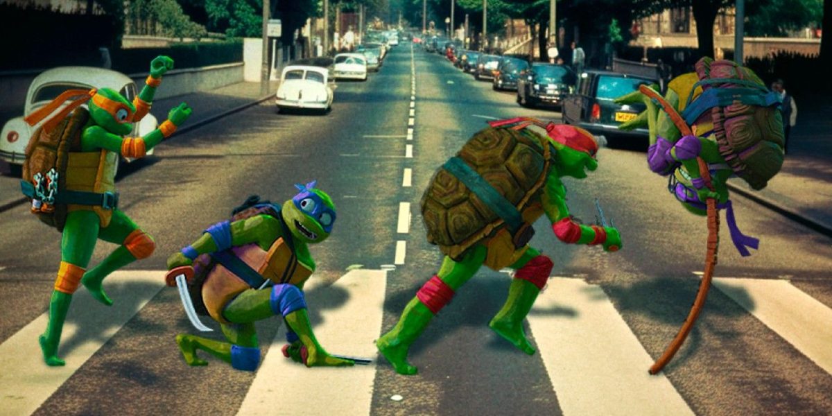 TMNT: Mutant Mayhem se convierte en 4 portadas de álbumes famosos, desde The Beatles hasta Queen