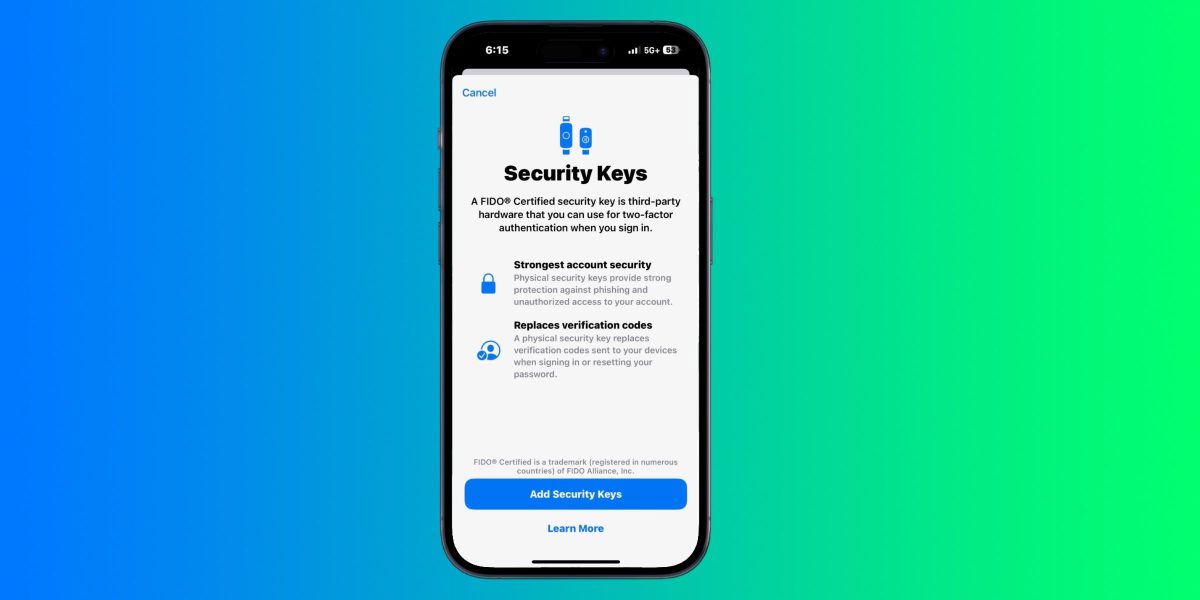 He aquí por qué no debería utilizar claves de seguridad con su ID de Apple