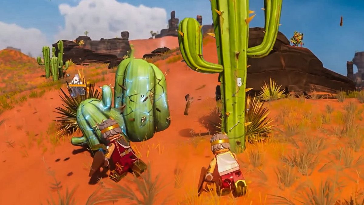 Cómo cortar cactus en LEGO Fortnite