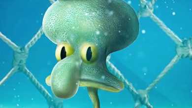 Calamardo de Bob Esponja obtiene una transformación hiperrealista en un video artístico alucinante