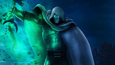 MCU Doctor Doom arrancando el esqueleto de Thanos de su cuerpo imaginado en el arte brutal de Avengers 6