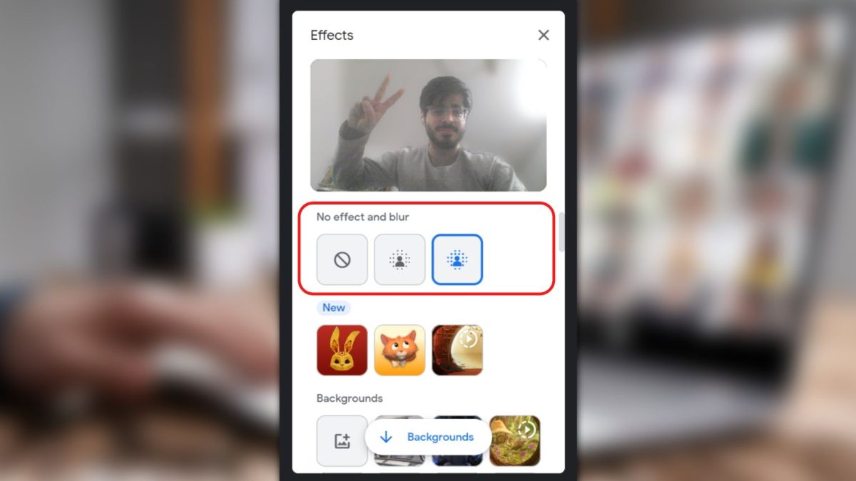 Cómo desenfocar el fondo en Google Meet (Android, iPhone y Web)
