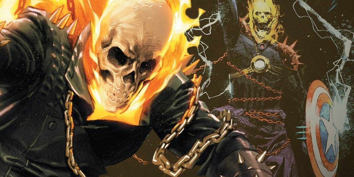 El Capitán América es el nuevo Ghost Rider de Marvel en un Fanart asombroso