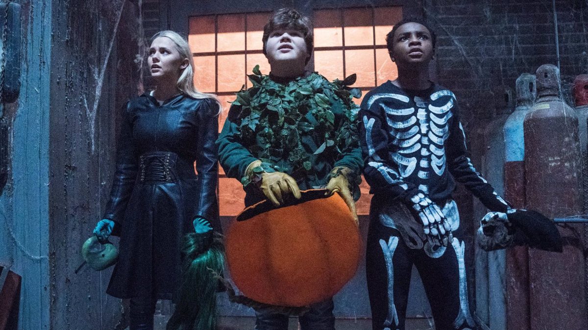 Madison Iseman Jeremy Ray Taylor and Caleel Harris from Goosebumps 2
