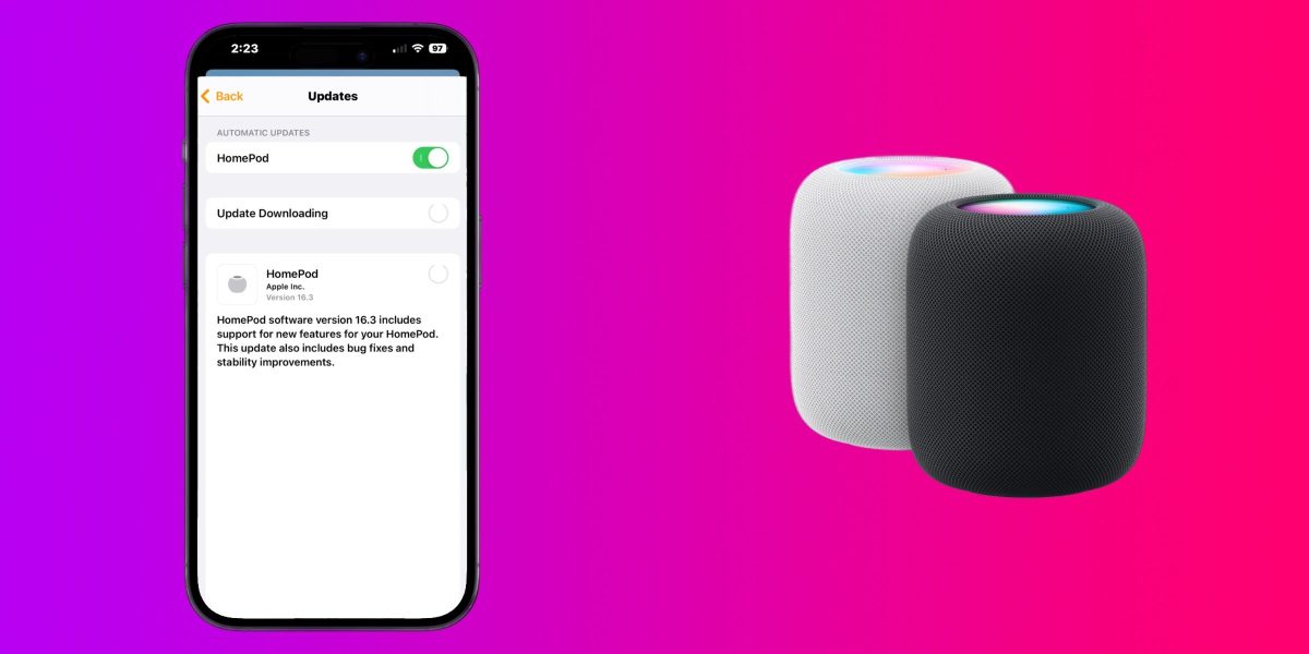 HomePod OS 16.3 se implementa con detección de temperatura, Buscar mis actualizaciones y más