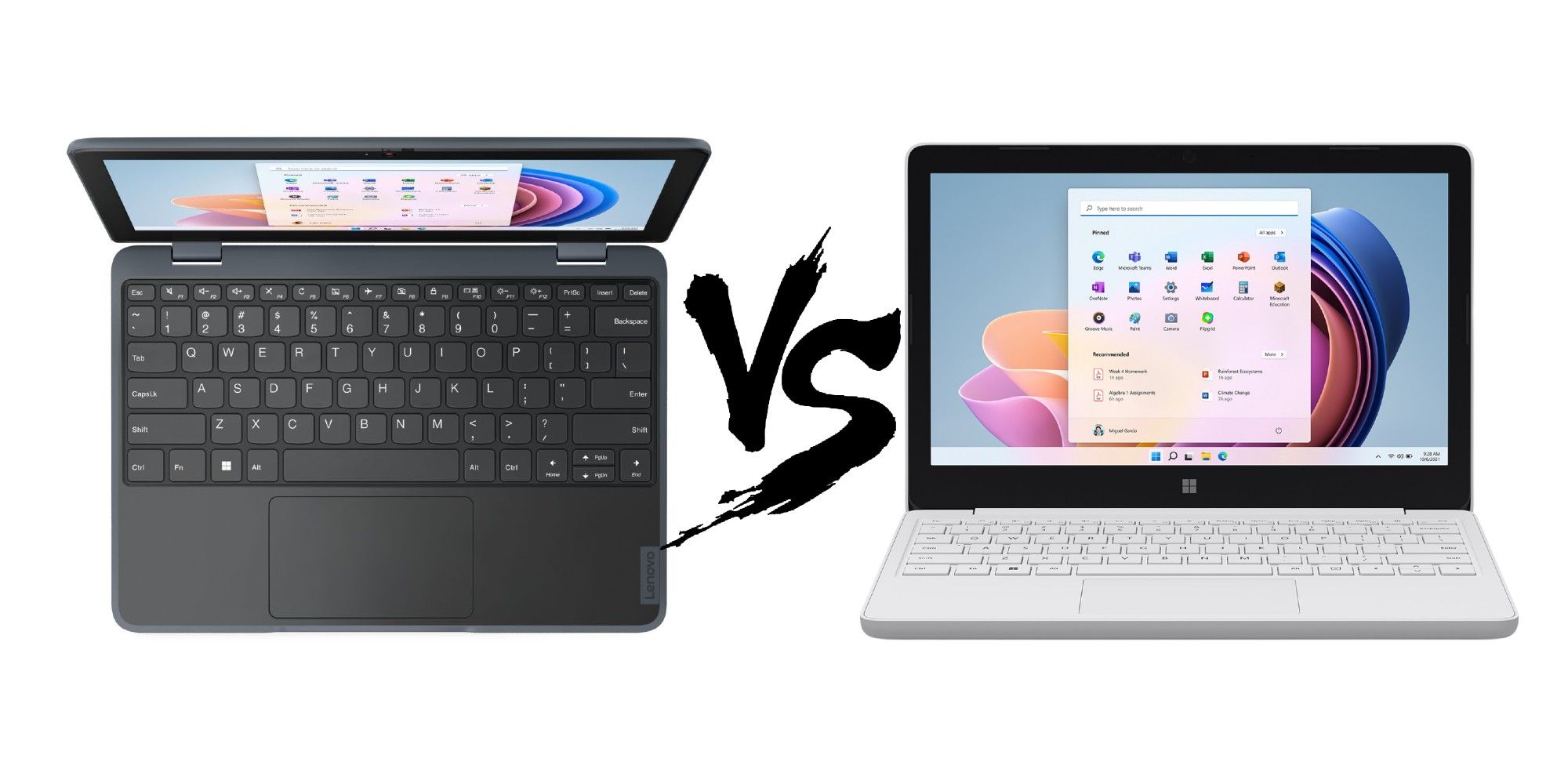 Lenovo 100w Gen 4 frente a Surface Laptop SE