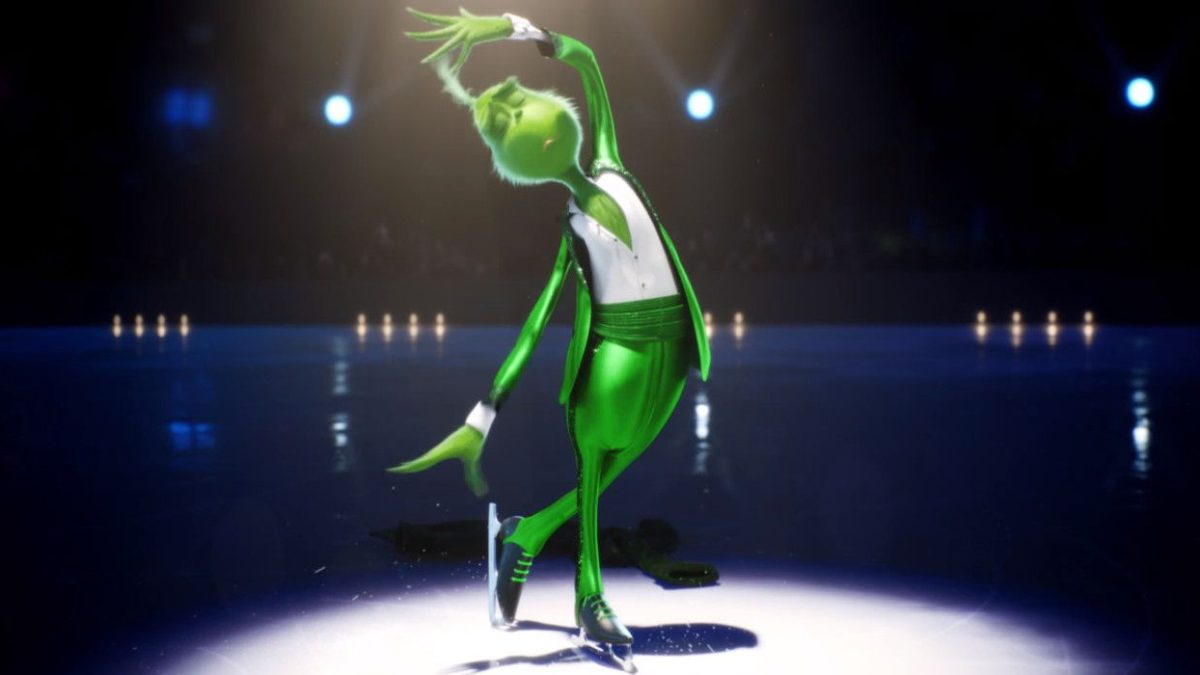 Promoción de los Juegos Olímpicos del primer vistazo del Grinch: El Grinch ama el patinaje artístico