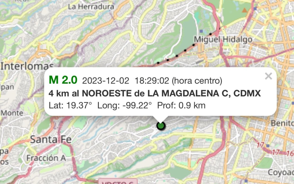 Registran sismo con epicentro en la CDMX