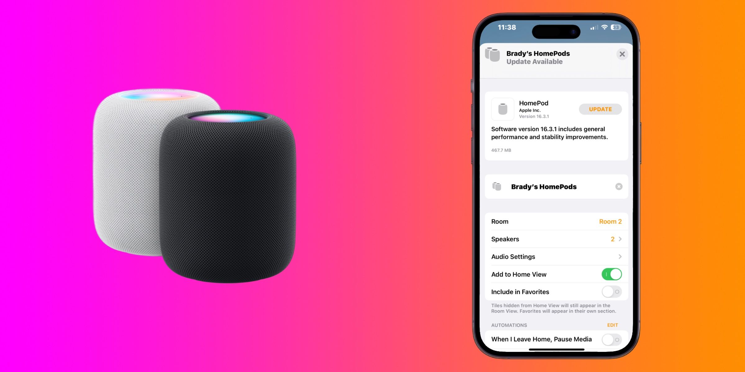 Si su HomePod no responde, intente actualizar a HomePod OS 16.3.1