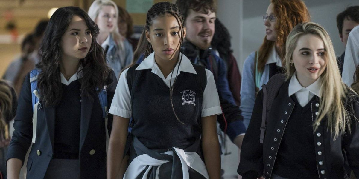 Amandla Stenberg and Sabrina Carpenter in The Hate U Give