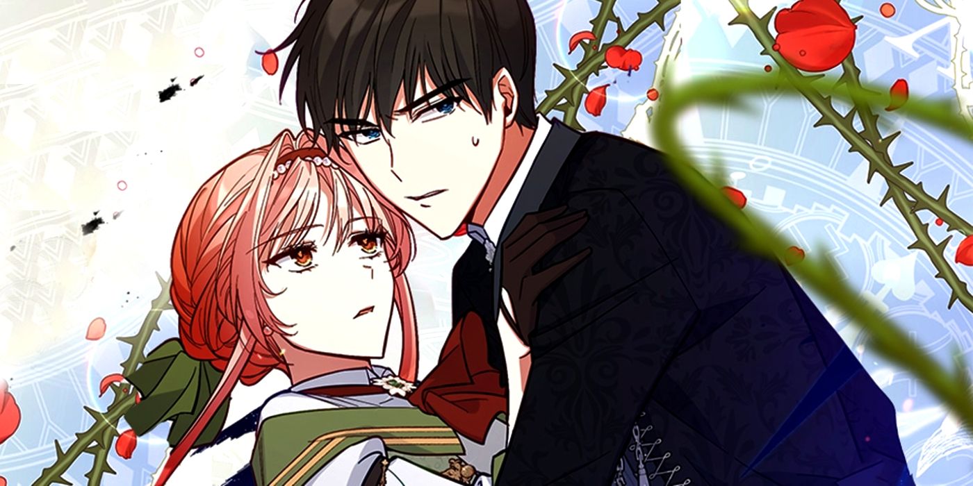 Personajes principales de La dama solitaria entre espinas de rosas y flores.