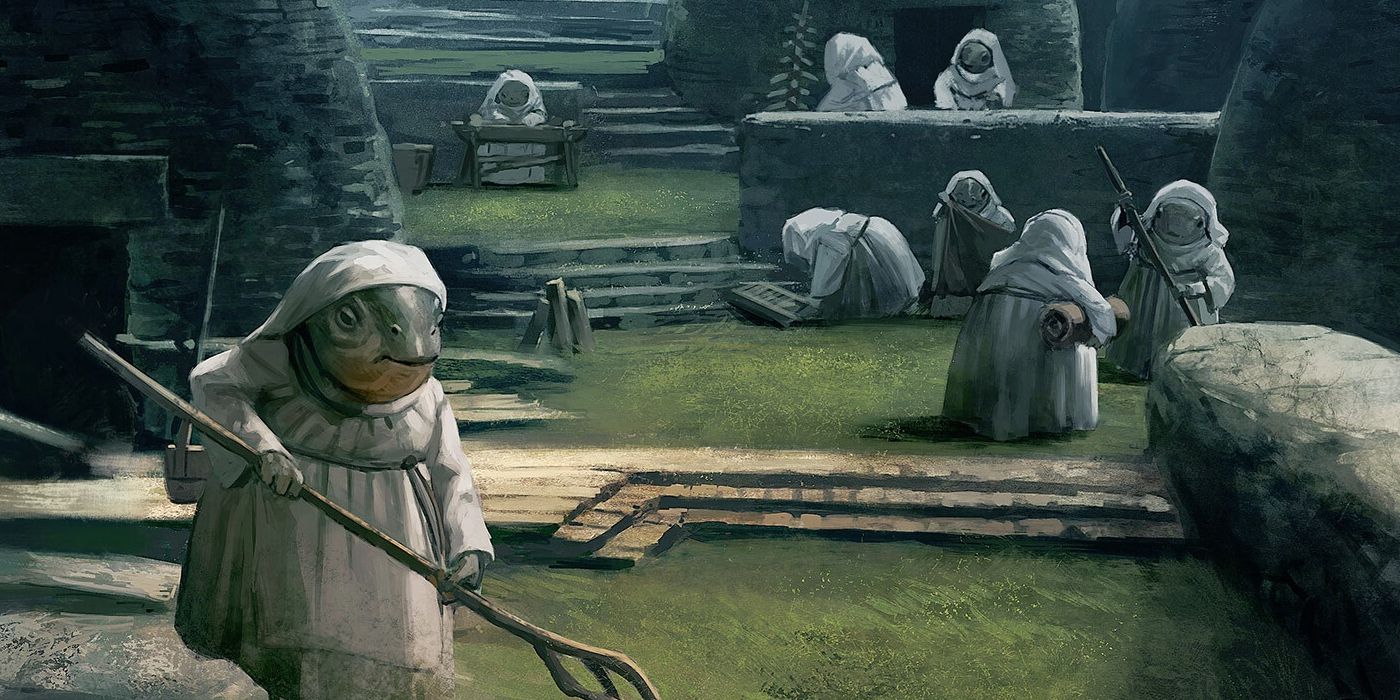 Arte conceptual de los cuidadores Ahch-To en Star Wars: The Last Jedi