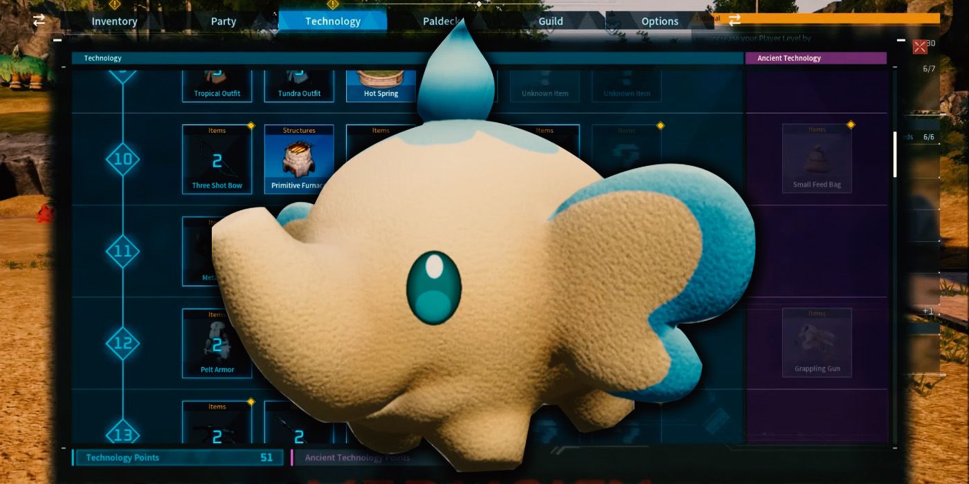 Cómo conseguir (y utilizar) puntos tecnológicos en Palworld