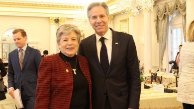 Bárcena ofrece apoyo a Blinken en la `gran batalla´de la movilidad humana