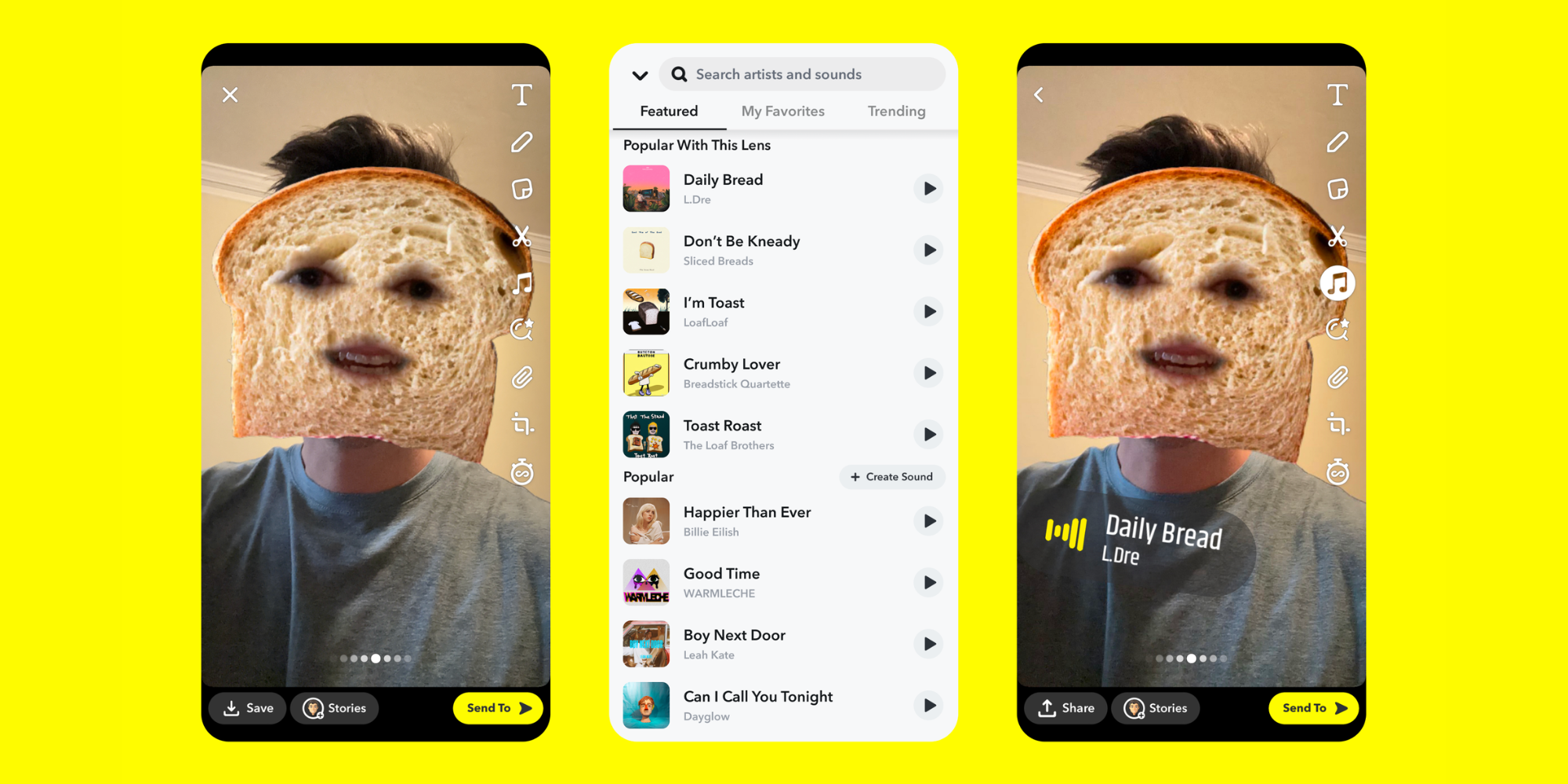 Cómo encontrar sonidos recomendados para lentes de Snapchat