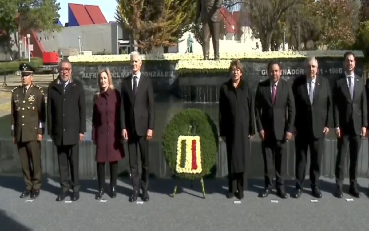 Conmemora Delfina Gómez aniversario luctuoso del exgobernador priista Alfredo del Mazo González