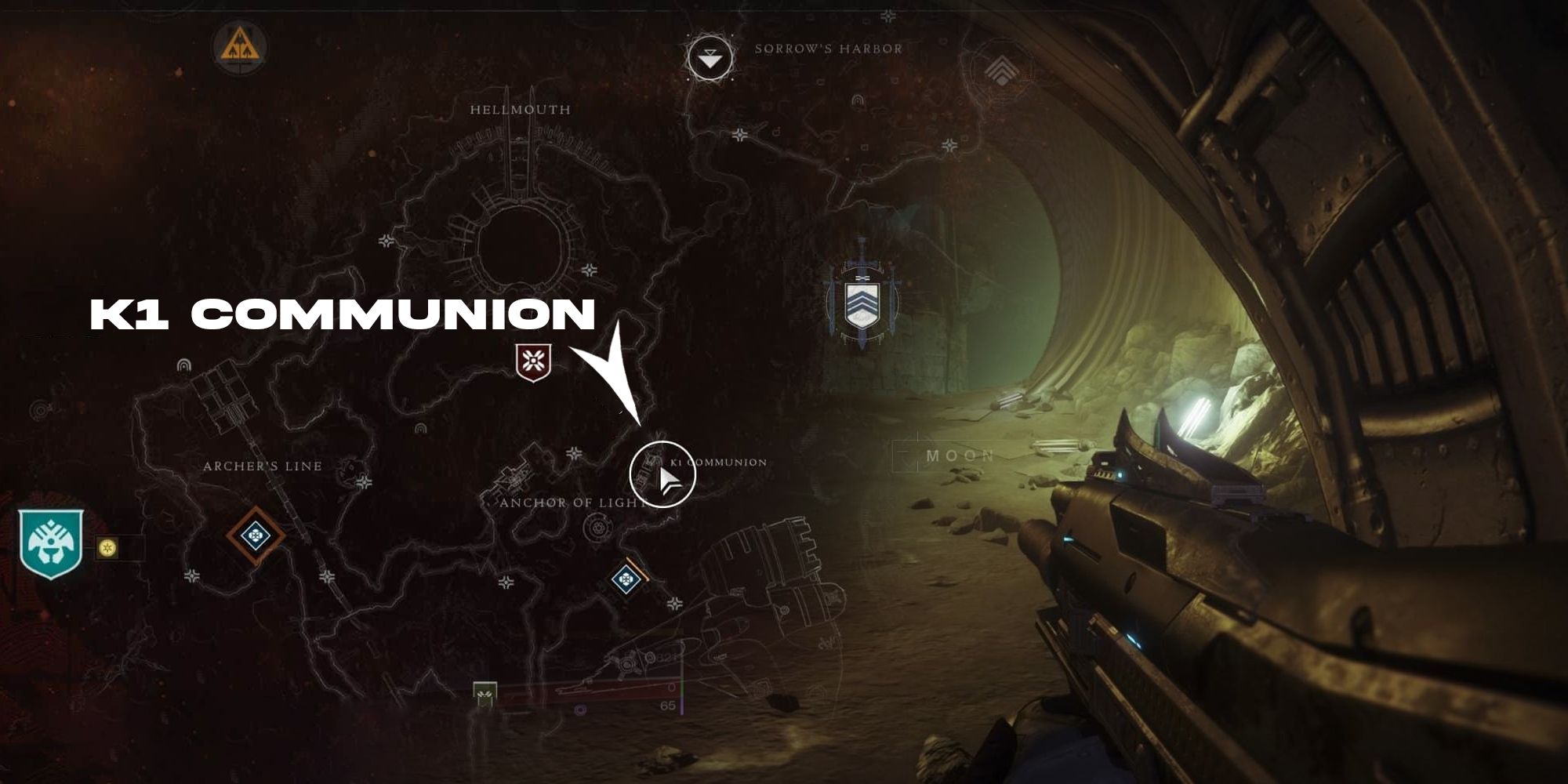 Destiny 2: Cómo encontrar el sector perdido de la leyenda de la comunión K1