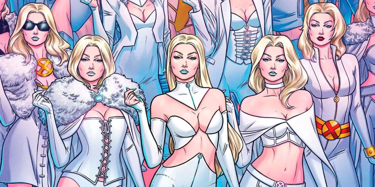 El arte oficial de las tarjetas coleccionables de Emma Frost es un regalo para los cosplayers de X-Men