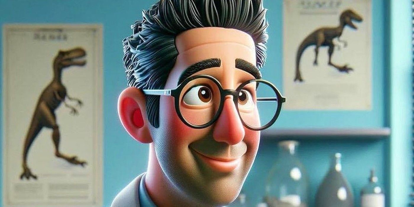 Elenco de Friends reinventado al estilo artístico de Pixar (y Chandler parece pertenecer a Mad Men)
