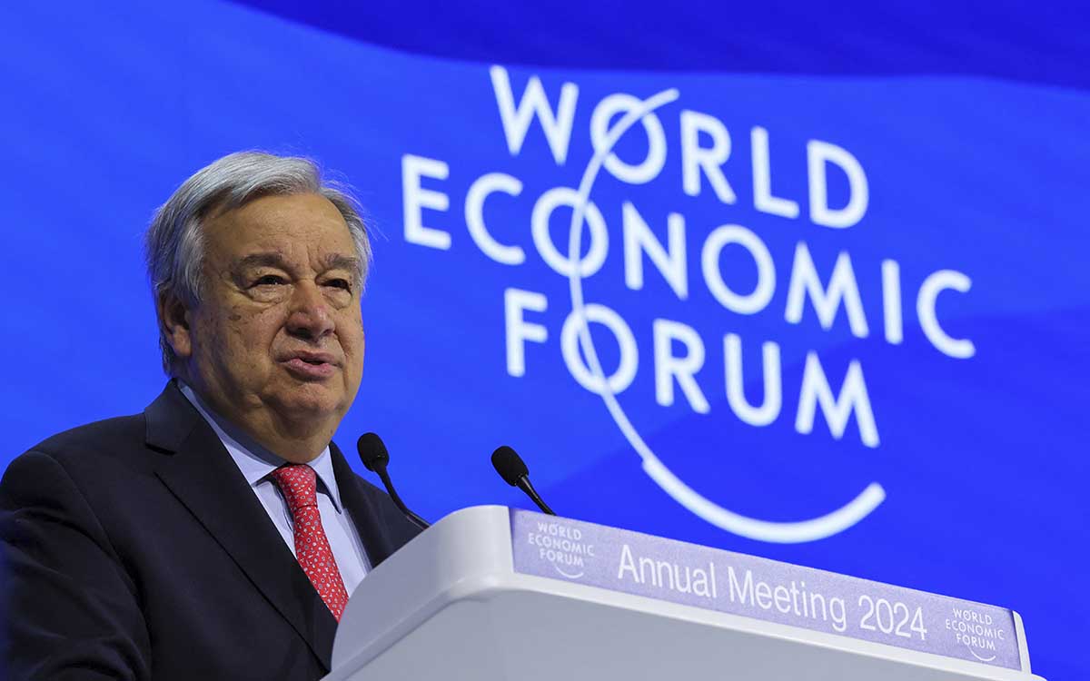 Guterres alerta en Davos sobre IA ‘indiferente a los derechos humanos’