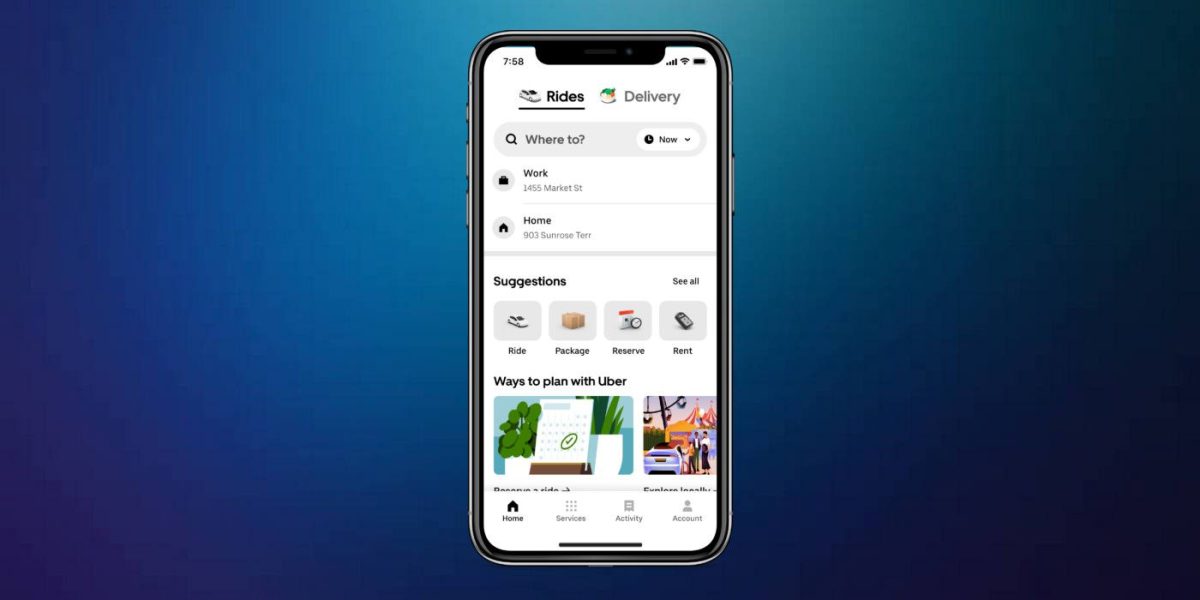 La aplicación rediseñada de Uber se centra en la personalización